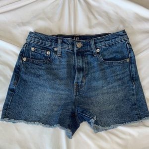 Gap high rise 3” denim shorts